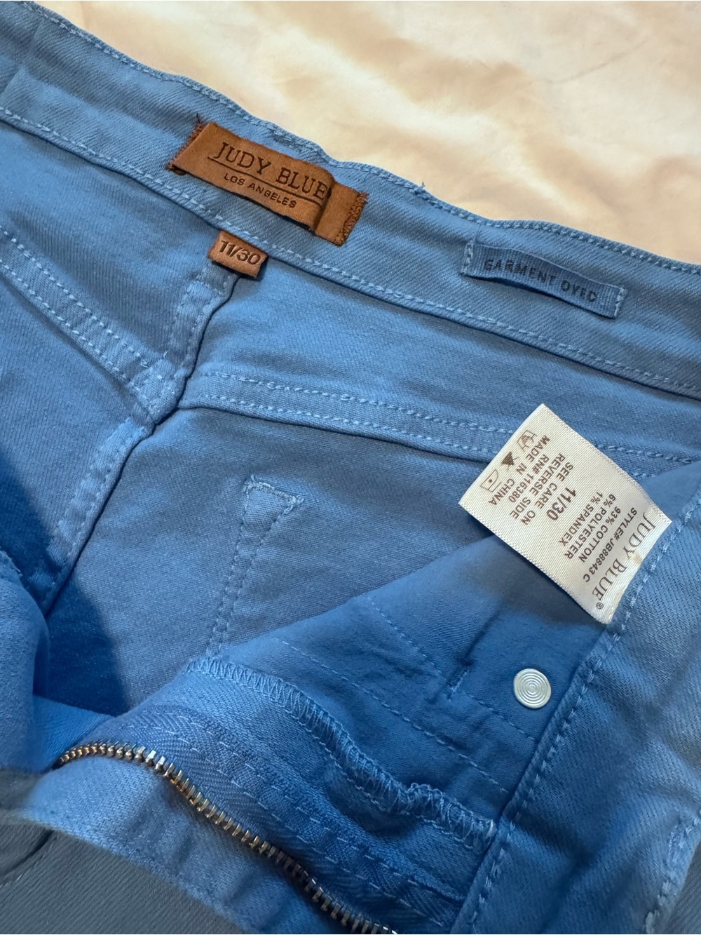Judy Blue Sky Blue Garment-Dyed Jeans